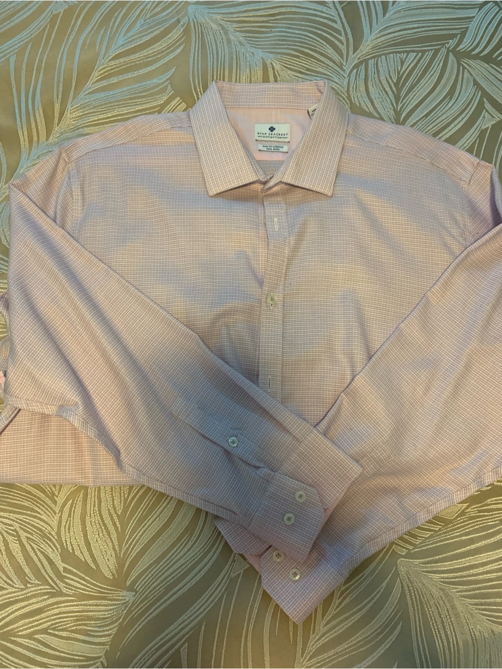 Ryan Seacrest Distinction Pink Check Dress Shirt
